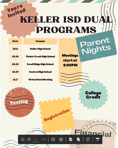 Keller ISD Dual Credit Program Information Nights